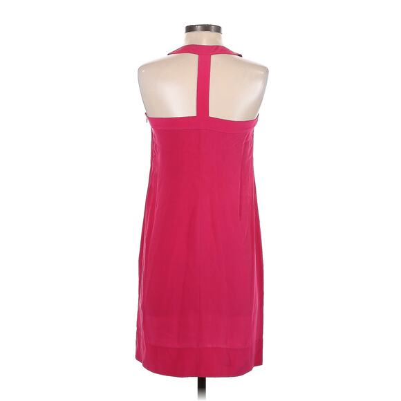 Banana Republic Y2K Pink 100% Silk Lightweight T-Strap Dress Size Medium - Picture 2 of 16